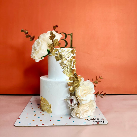 2 Tier Gold and White