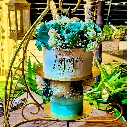 2 Tier Blue Ombre