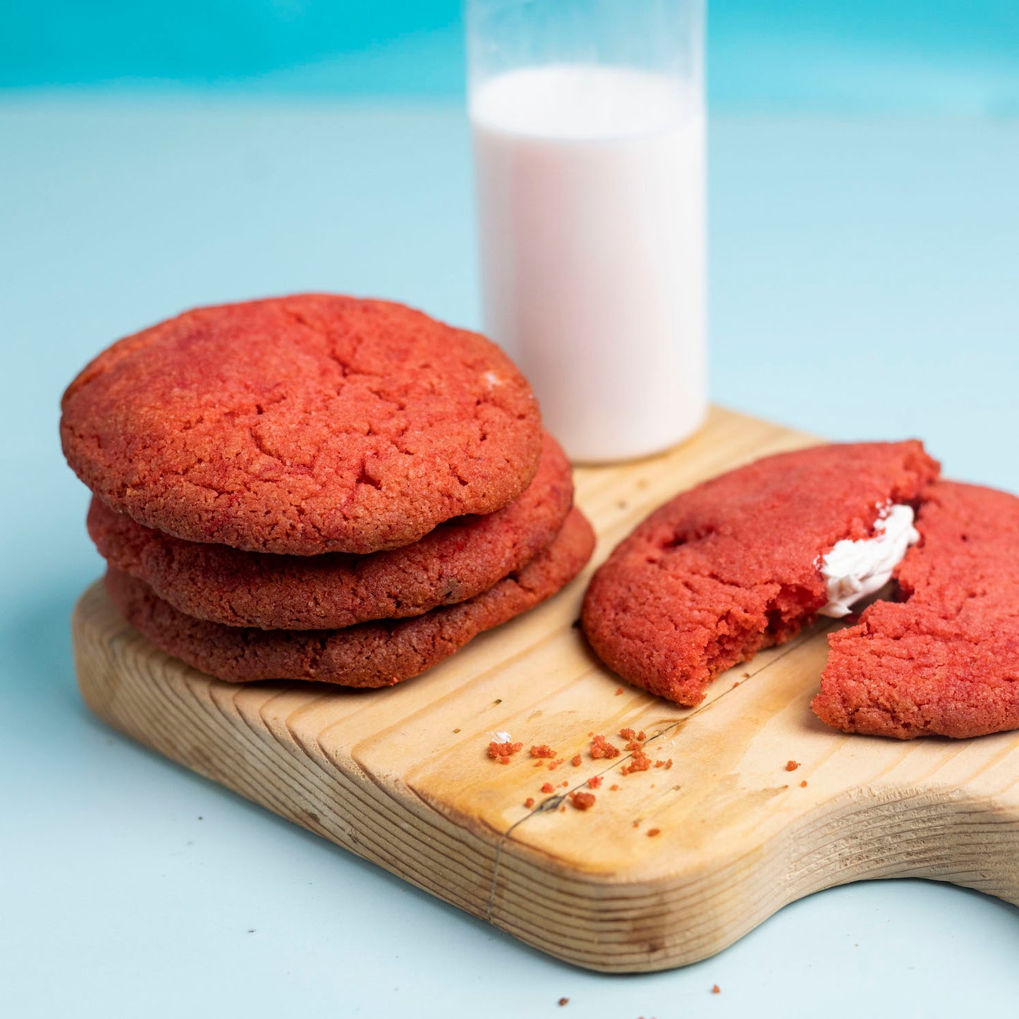 Red Velvet Cream Cheese Giant Cookies