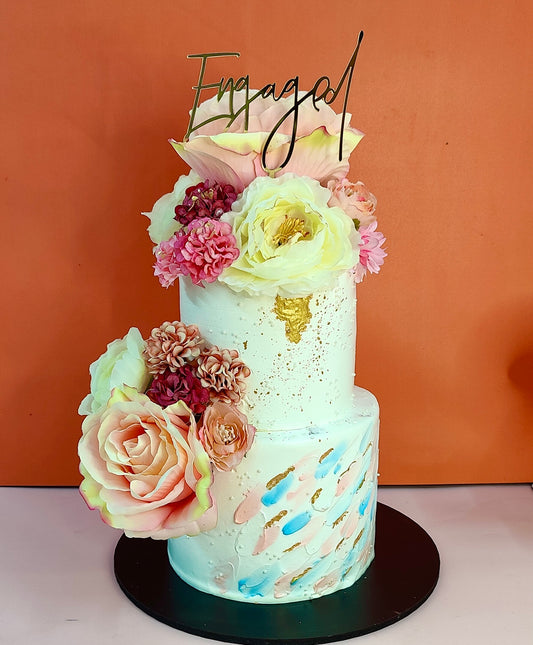 Blue Textured 2 Tier