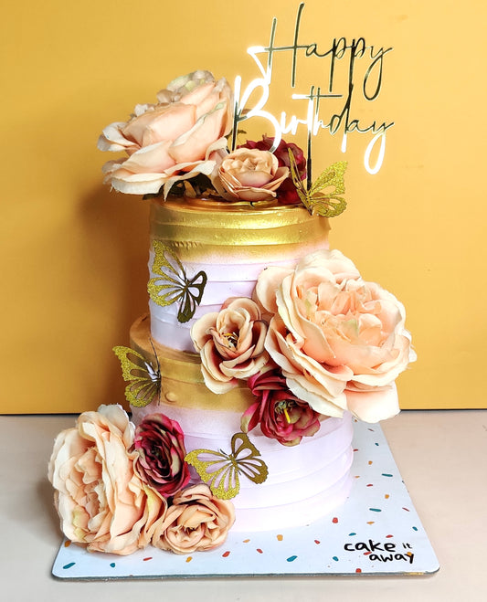 Cream and Gold 2 Tier